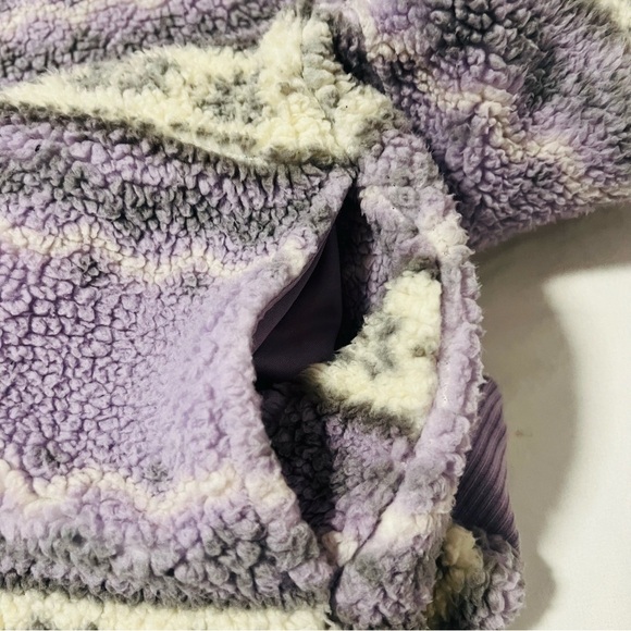 Hippie Rose Juniors’ Small Sherpa Half - Zip Pullover In Lavender & Gray EUC - Picture 7 of 9